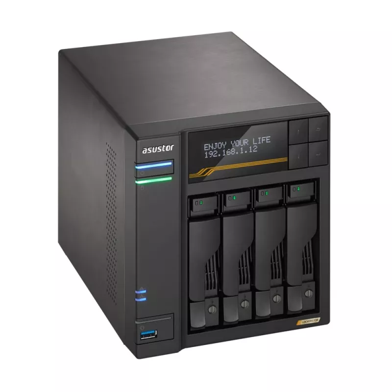 Asustor Lockerstor 4 Gen3 AS6804T NAS 4 bahías, AMD Ryzen V3C14, 16GB DDR5 ECC, 2x 10GbE + 2x 5GbE
