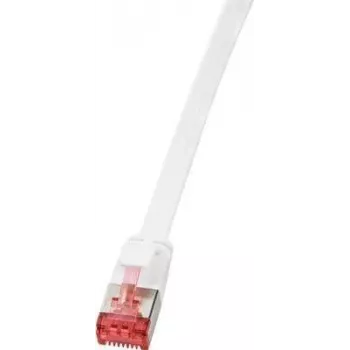 Logilink SlimLine - cable de red - RJ-45 (M) a RJ-45 (M) - 20 m - U/FTP, PiMF - CAT 6 - moldeado, alivio de tensión, plano - blanco (CF2111S)