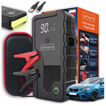 Batería externa de arranque para coche zenwire CY16 6400 mAh – arrancador portátil para baterías de 12 V