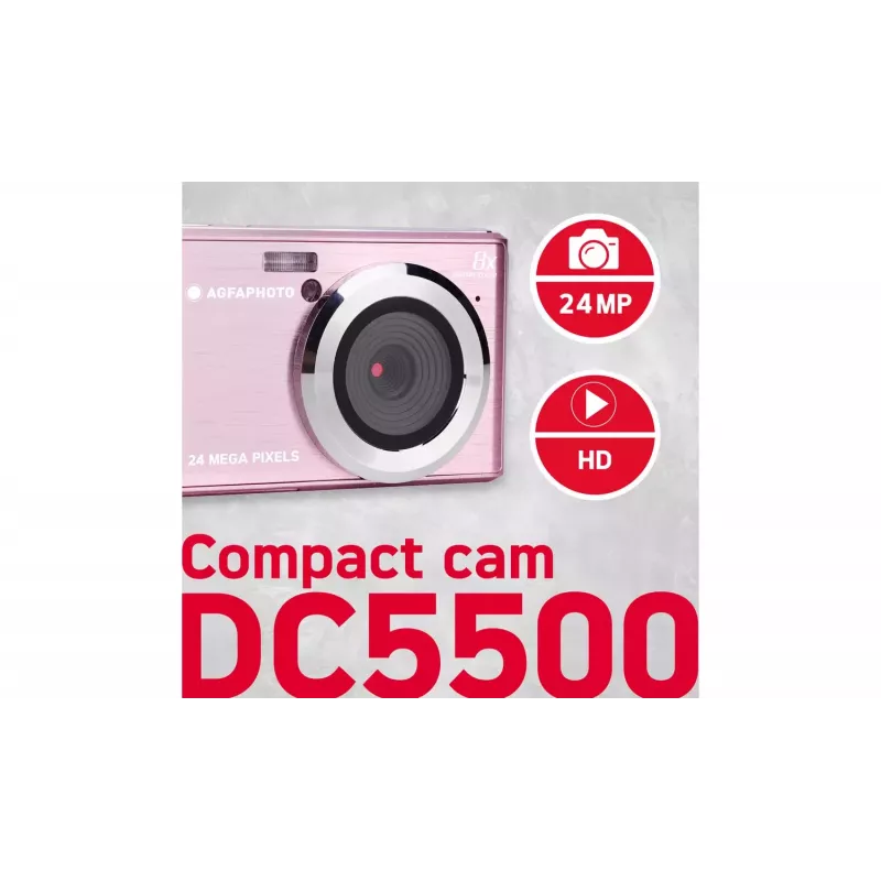 Cámara compacta AgfaPhoto DC5500 24 MP CMOS 5600 x 4200 píxeles rosa