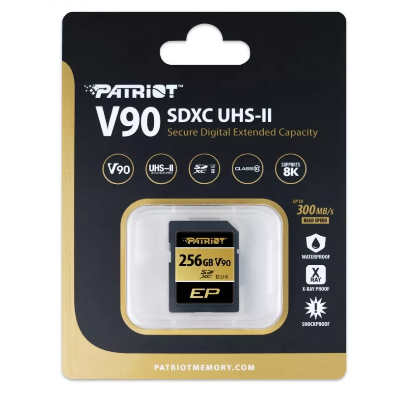 PATRIOT V90 tarjeta de memoria 256 GB SDXC UHS-II U3 Clase 10 (PEF256GEP92SDX)