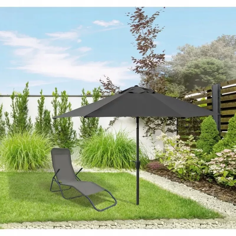 Sombrilla de jardín Extralink plegable 3 m, grande, grafito