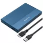 Carcasa externa para SSD/HDD de 2,5 pulgadas QOLTEC 52276 USB 3.0 SATA hasta 2 TB