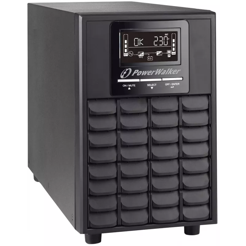 PowerWalker VFI 1000 CG PF1 sistema de alimentación ininterrumpida (SAI) doble conversión (online) 1 kVA 1000 W 4 salidas AC