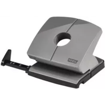 Perforadora de 2 taladros NOVUS B220 ColorID smart gris — estructura metálica, perforadora de mesa de 2 taladros