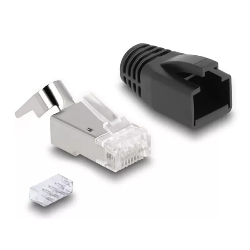 Conector de cable DeLOCK 66903 RJ-45 negro metálico conector macho 25 uds.