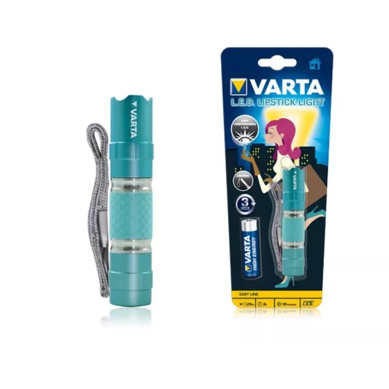 Linterna de mano Varta LED Lipstick Light rosa turquesa