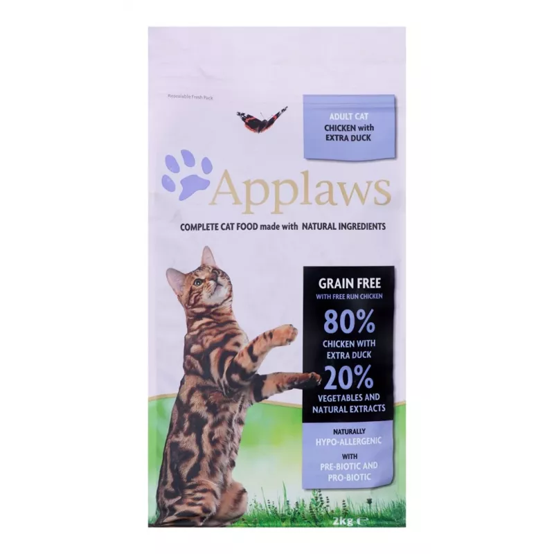 Applaws pienso seco para gatos, pollo con pato, 2 kg