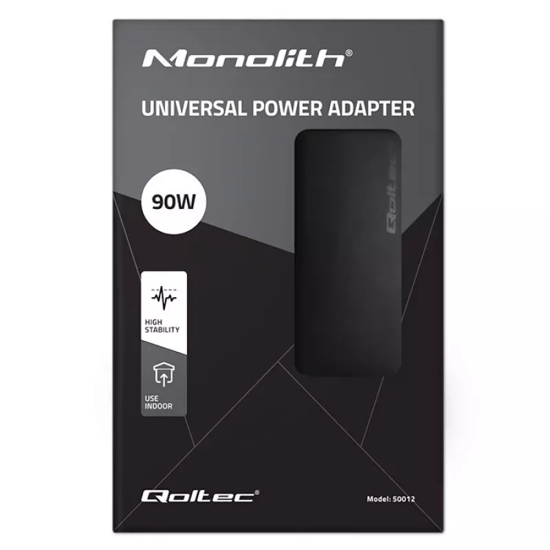 Fuente de alimentación universal automática Qoltec 50012 90W | 9 conectores | +cable de alimentación