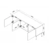 Mueble TV Cama INSERTO 3D 143.5x40x61.5 cashmere + LED