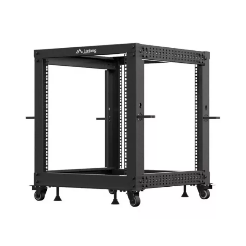 Carcasa de rack LANBERG Open Rack OR01-6112-B 12U 600x600 ajustable negra