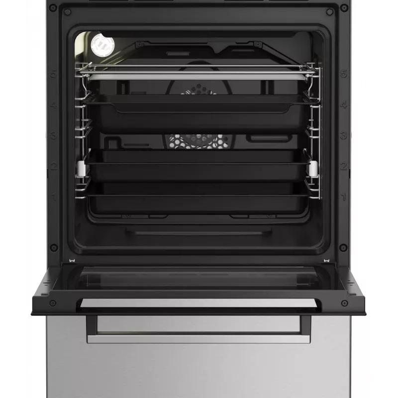 Cocina de gas y eléctrica BEKO FSM52330DX 5 quemadores 60 cm, clase de eficiencia energética A