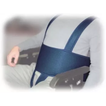 Cinturón estabilizador para silla de ruedas Aston Secubac IV 681022 — textil, cierre de velcro ajustable, 150 cm de largo, 20 cm de ancho, azul