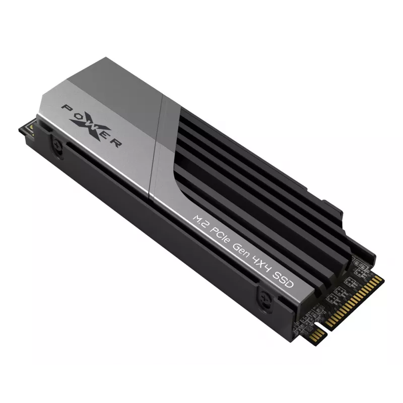 SSD M.2 NVMe Silicon Power 1 TB PCIe 4.0 (2280) — Lectura 7000 MB/s, Escritura 6000 MB/s, disipador, 3D-NAND, NVMe 2.0