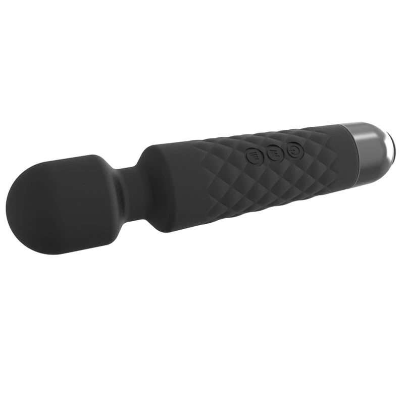 Masajeador de clítoris Erolab Wand-M negro — recargable, sumergible