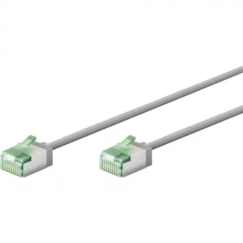 Goobay Cable de parcheo CAT 8.1 ultra flexible fino U/FTP gris - conector extra corto 99,9% (74349)
