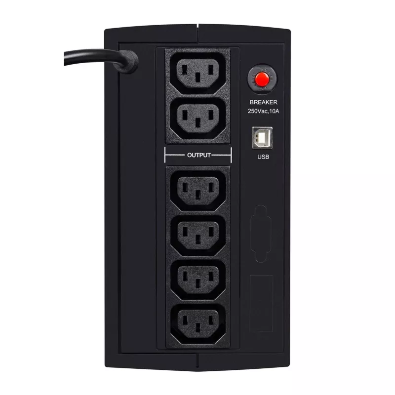 EVER DUO 850 AVR USB - SAI - CA 230 V - 550 vatios - 850 VA - monofásico - 2 x batería 5 Ah - USB - tomas de salida: 6