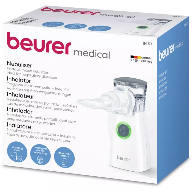 Inhalador Beurer IH 57 con mascarilla para adultos y niños, a pilas
