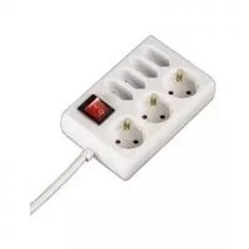 Hama 00108848 alargador 1,4 m 7 tomas AC blanco