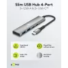 Goobay hub USB slim de 4 puertos USB-C a/USB-A 5 Gbit/s - conector USB 3.2 (76563)