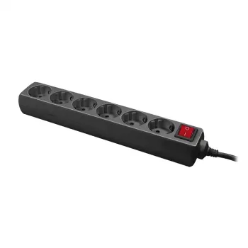 Regleta de enchufes LogiLink LPS202B 1,4m 6 salidas AC negra