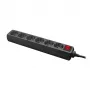 Regleta de enchufes LogiLink LPS202B 1,4m 6 salidas AC negra