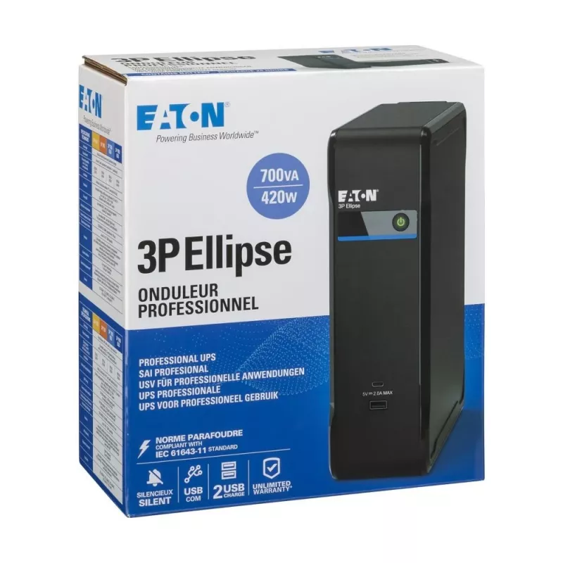 Eaton 3P Ellipse 700 SAI Standby (Offline) 0,7 kVA 420 W 4 tomas