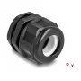 Prensaestopas DeLOCK EX M25 negro 2 uds. poliamida