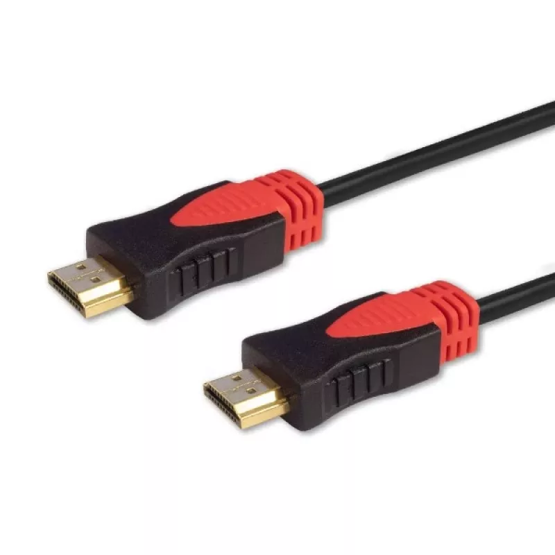 Cable HDMI SAVIO CL-95 1,5 m — HDMI Type-A a A, HDMI 2.0, 18 Gbit/s, 600 MHz, 4K@60Hz, contactos dorados, Ethernet, funda de PVC