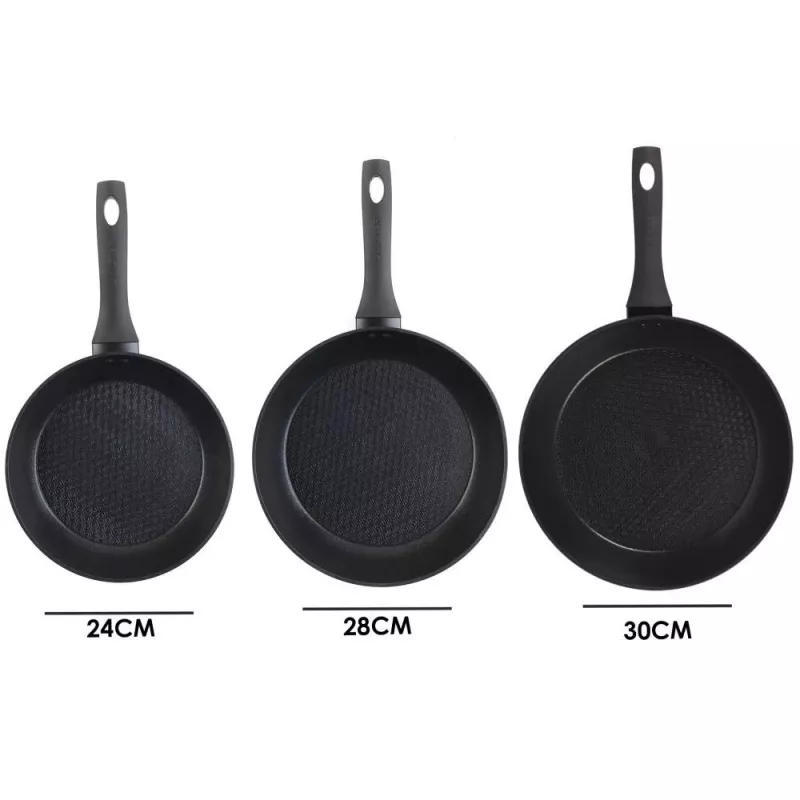 Set de sartenes Salter BW08773 3 piezas — sartenes antiadherentes de 20/24/28 cm