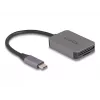 Lector de tarjetas DeLOCK USB Type-C aluminio SD Micro SD 5000 Mbit/s