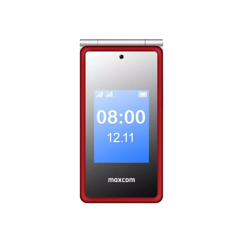 Maxcom MM835L teléfono de tapa 4G, Dual SIM, 3,5 pulgadas (8,89 cm), USB-C, rojo