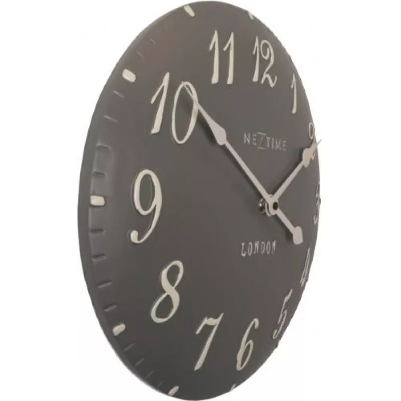 NeXtime Reloj 3084gs London Arabic, Ø34,5cm, pared, gris/blanco