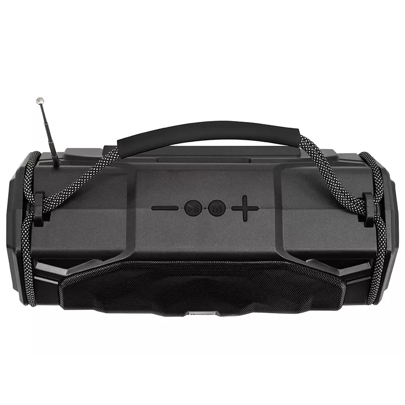 Tracer Explorer TRAGLO47616 altavoz Bluetooth portátil, TWS, Bluetooth 5.3, 15 W RMS, radio FM, linterna, panel solar, powerbank de 1800 mAh, microSD, negro