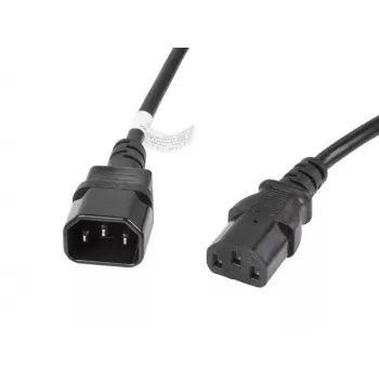 Cable de alimentación Lanberg CA-C13E-11CC-0030-BK negro 3 m conector C13 conector C14 (CA-C13E-11CC-0030-BK)
