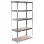 Estantería de almacén GreenBlue GB378 metal galvanizado 5 estantes, acero galvanizado, 900×400 mm, máx. 75 kg por estante