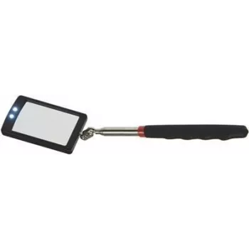 ChiliTec espejo telescópico con iluminación LED, longitud 28-88 cm, espejo 65x40 mm (22103)