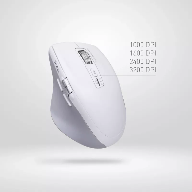 Ratón inalámbrico YENKEE 2095WH SPIN DUAL Smart Flying Scroll