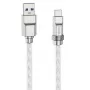 Cable de silicona HOCO Type-A - Type-C, 100 W, transparente, 1 m
