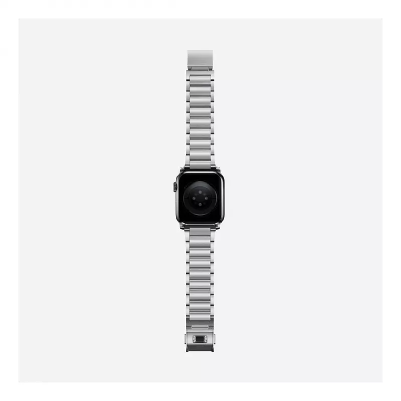 Correa Nomad NM1A4HSXS0 para reloj deportivo, acero inoxidable, plata, ancho 35 mm, 108,9 g