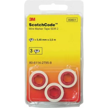 3M Scotchcode rollos de recambio para marcador de cables, número 0, 3 rollos (80-6114-2793-3)