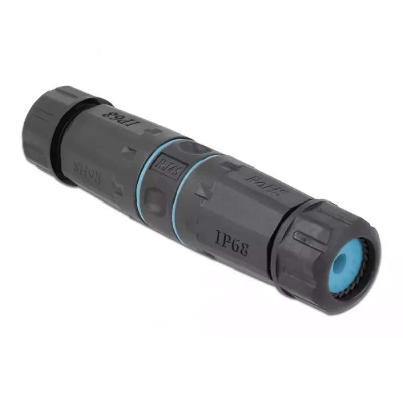 Cable de red DeLOCK 86693 RJ45 a RJ45 Cat.6A impermeable negro