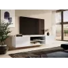 Mueble de TV cama meble SLIDE 200K, 200 x 40 x 37 cm, blanco brillante, tablero de partículas