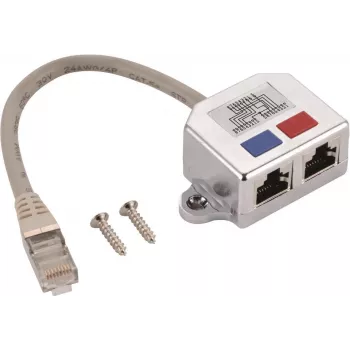 Adaptador en T helos Cat 5e ISDN 0,15 m