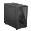 Armario rack LANBERG FF01-6222-12B 22U 600x1200 mm negro con puertas frontal y trasera de cristal