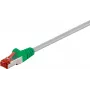 Wentronic goobay - cable cruzado - RJ-45 (M) a RJ-45 (M) - 7,5 m - SFTP, PiMF - CAT 6 - moldeado, snagless - gris, verde (33280)