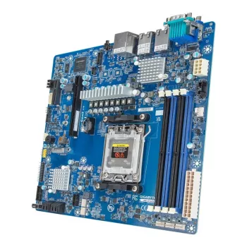 Placa base GIGABYTE MC13-LE1 B650E microATX para AMD AM5 (Ryzen 7000/9000, DDR5, 4x DIMM, 10Gb LAN, 2x RJ-45, 4x SATA III, M.2, RAID)