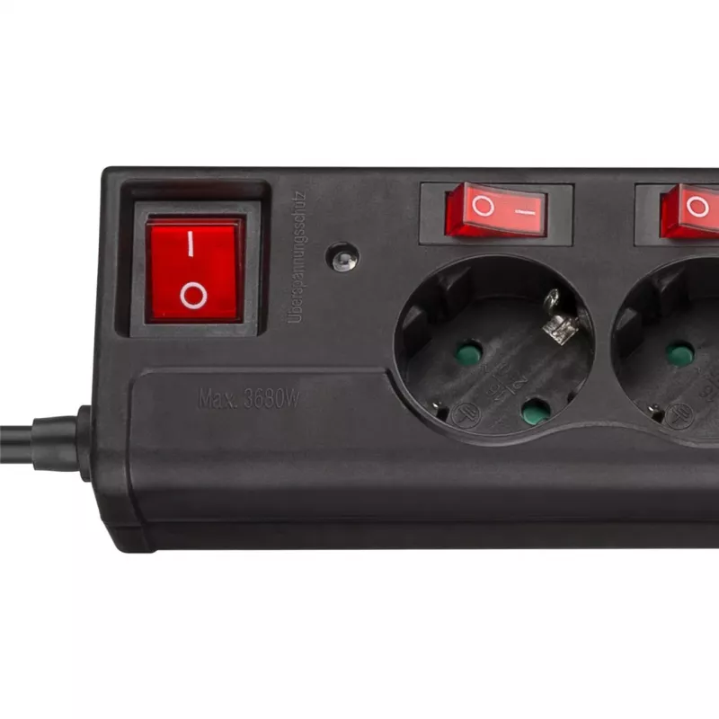 Regleta con protección contra sobretensiones Goobay 72567 6 salidas AC cable 1.5 m