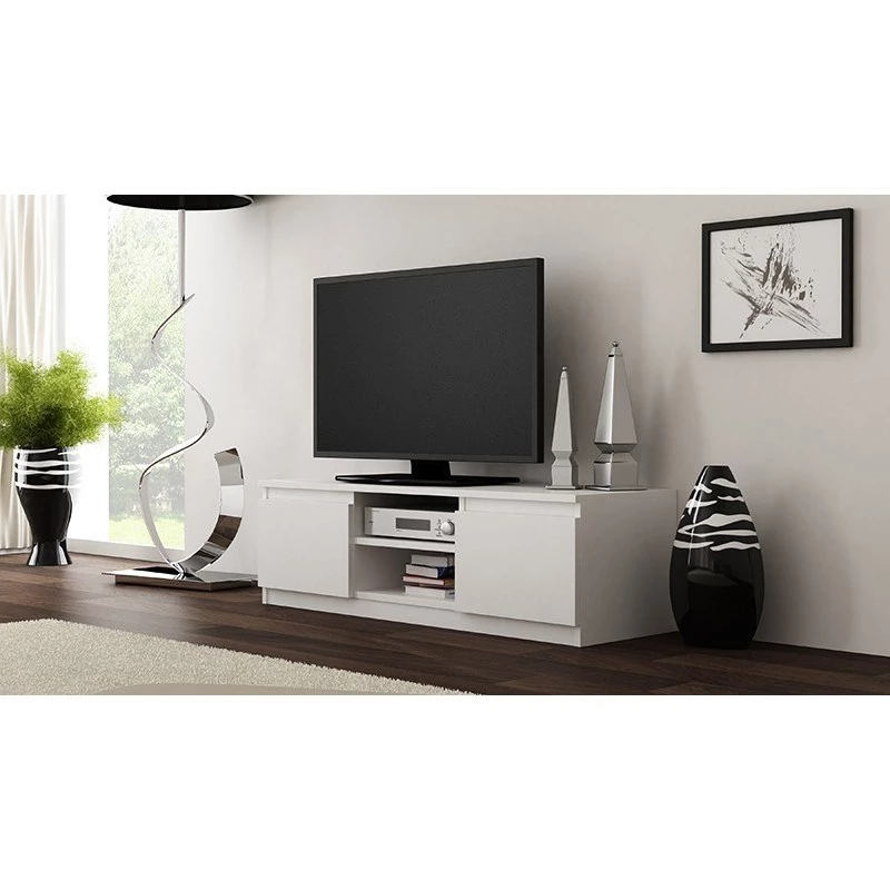 Mueble TV Topeshop RTV120 BIEL con 2 estantes