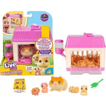 Juguete interactivo Cobi Little Live Pets Mama Surprise Mini Hamster MO-26626, pequeña figura coleccionable